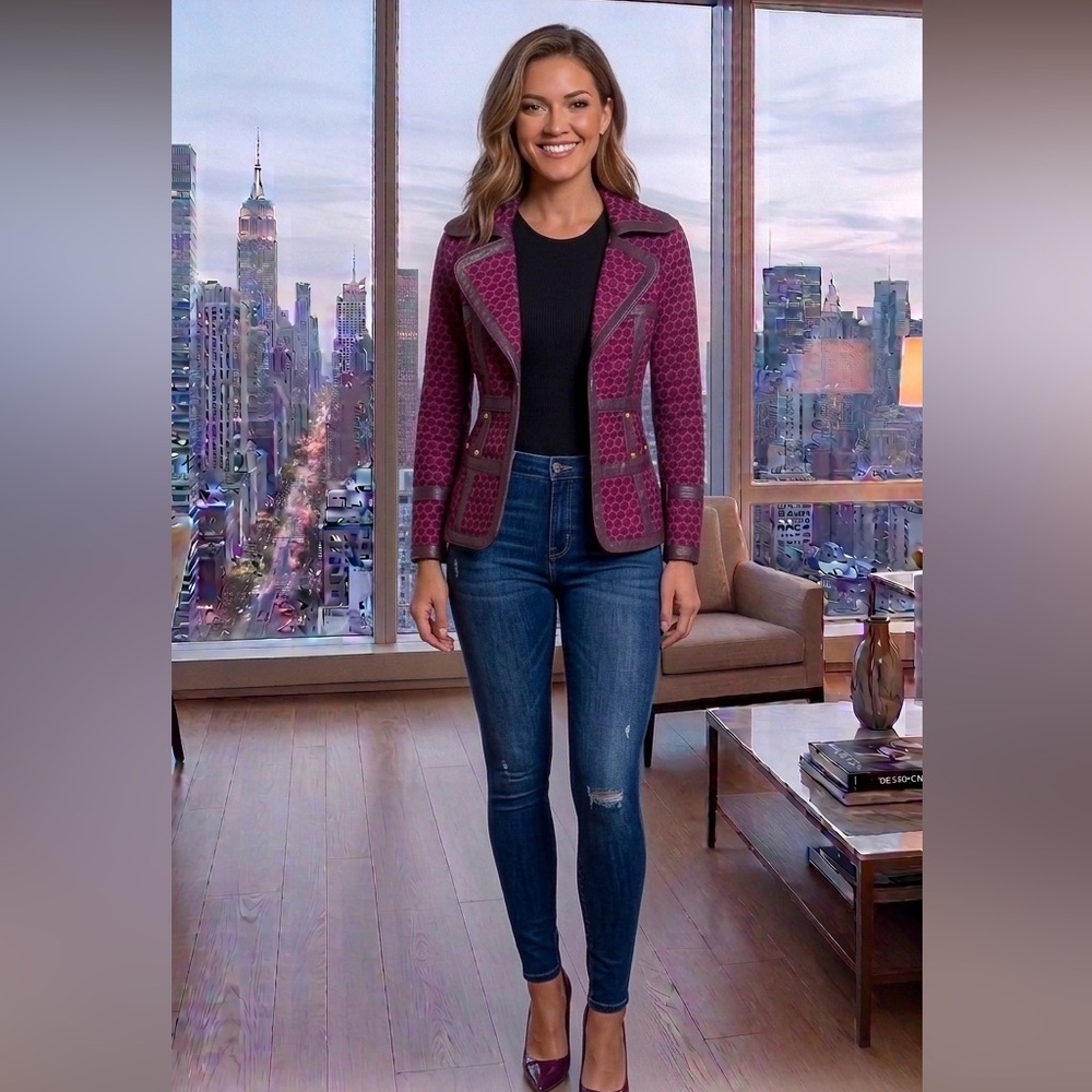 Arden B Pink/Purple Leather Jacket​